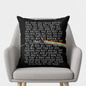 Pink Floyd Pillow Cover - All that you touch and all that you see Eclipse Lyrics