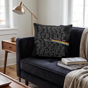 Pink Floyd Pillow Cover - All that you touch and all that you see Eclipse Lyrics