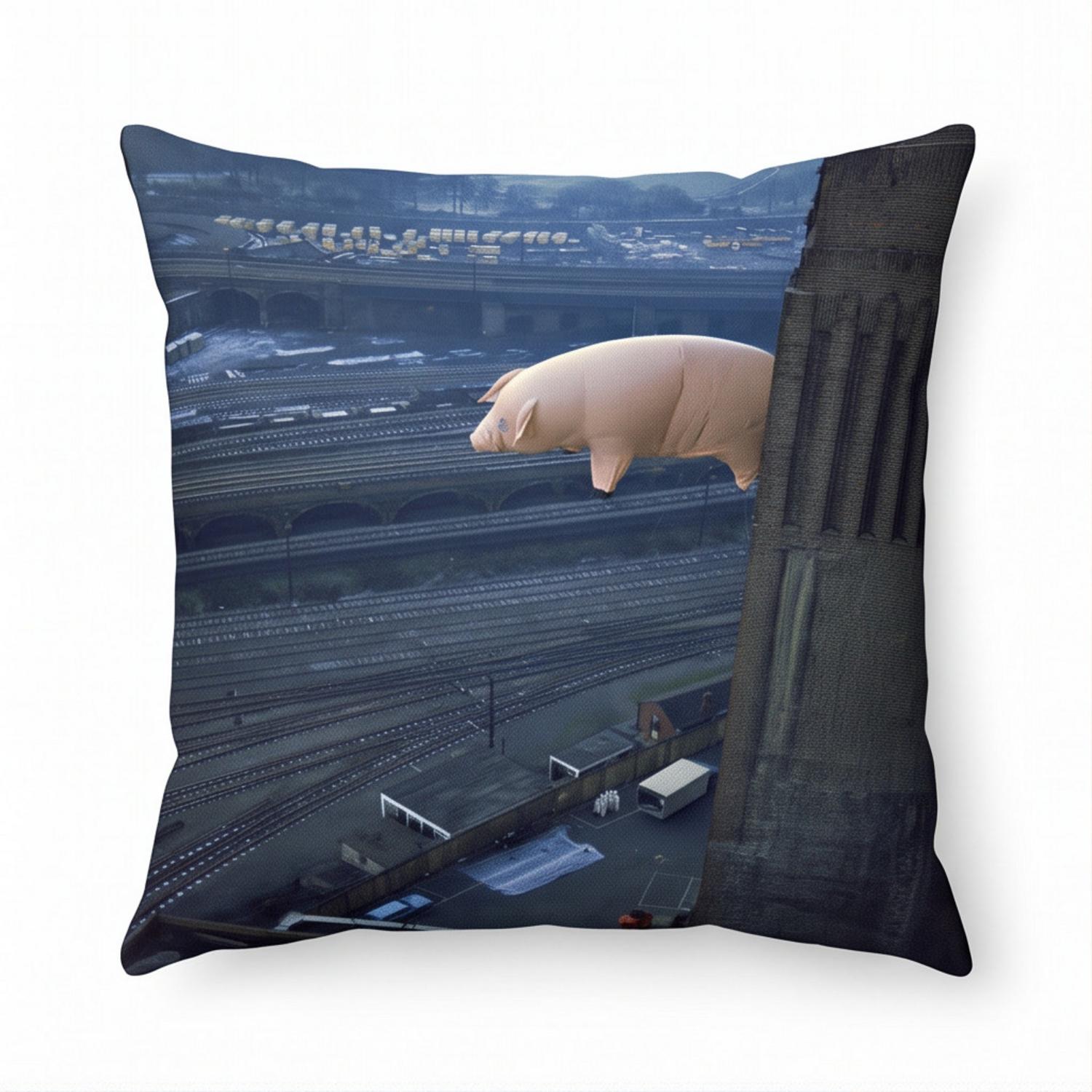 Pink Floyd Pillow Cover - Animals 2018 Remix Algie Pig Pink Floyd Pillow Cover - Animals 2018 Remix Algie Pig