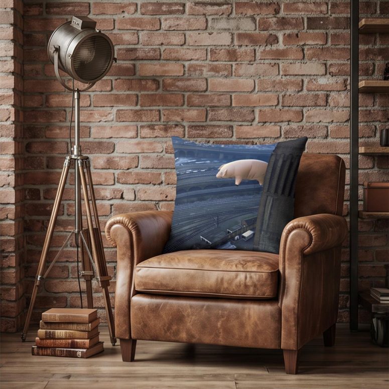 Pink Floyd Pillow Cover - Animals 2018 Remix Algie Pig Pink Floyd Pillow Cover - Animals 2018 Remix Algie Pig