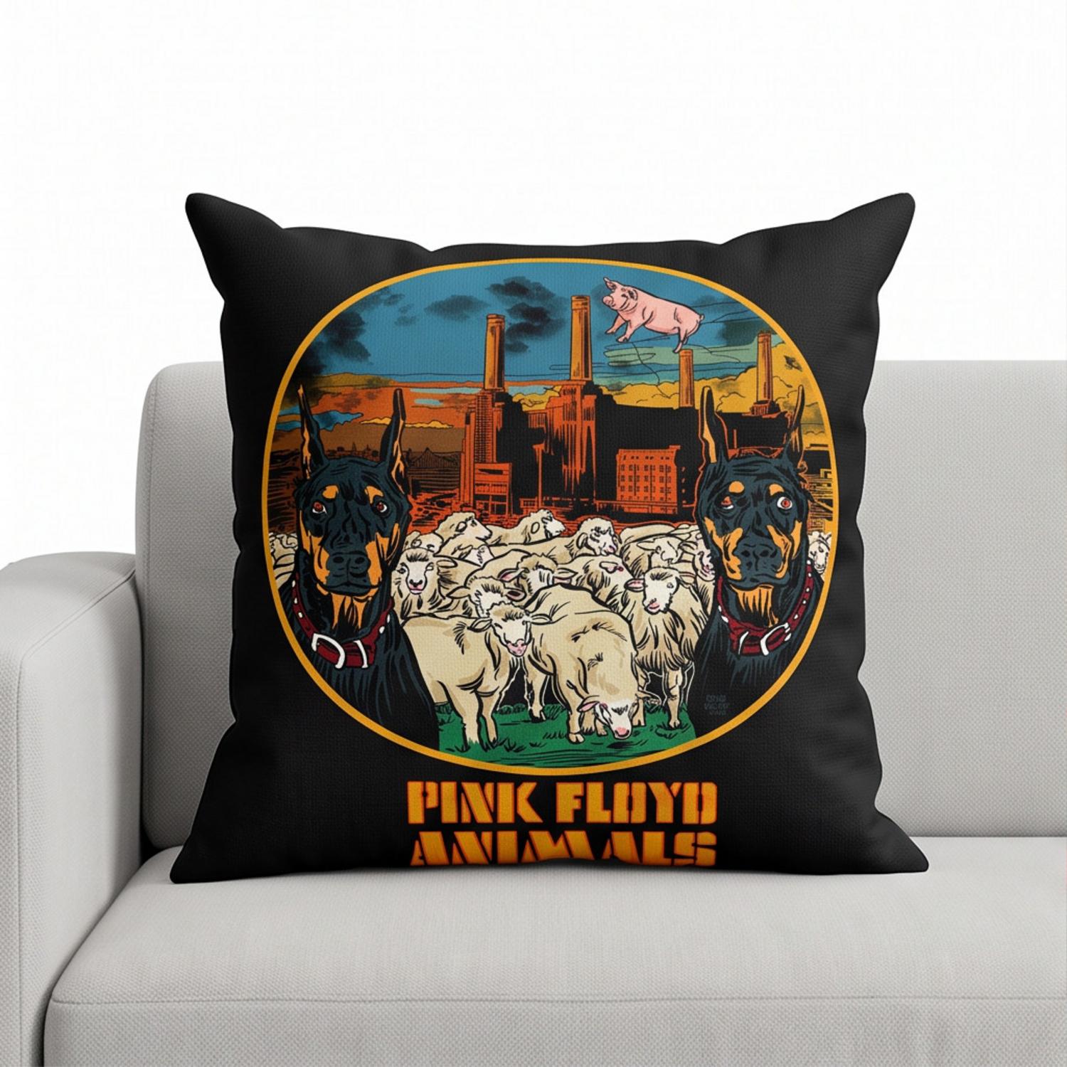 Pink Floyd Pillow Cover - Animals Dog Sheep Pig trippy Pink Floyd Pillow Cover - Animals Dog Sheep Pig trippy