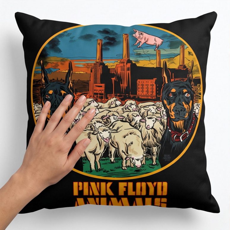 Pink Floyd Pillow Cover - Animals Dog Sheep Pig trippy Pink Floyd Pillow Cover - Animals Dog Sheep Pig trippy