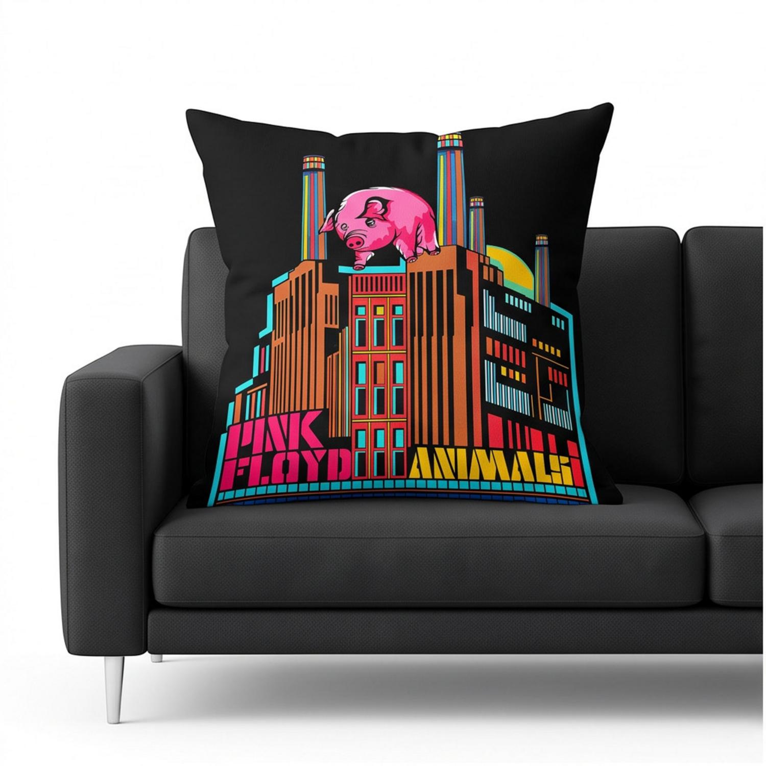 Pink Floyd Pillow Cover - Animals Psychedelic Art Pink Floyd Pillow Cover - Animals Psychedelic Art