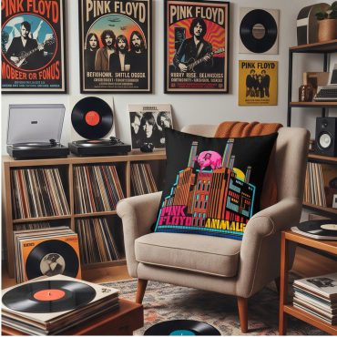 Pink Floyd Pillow Cover - Animals Psychedelic Art