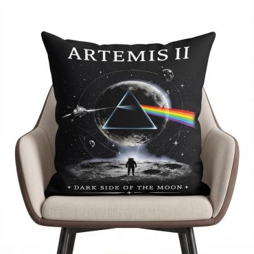 Pink Floyd Pillow Cover - Artemis II Dark Side of the Moon Space Mission Pink Floyd Pillow Cover - Artemis II Dark Side of the Moon Space Mission