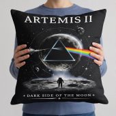 Pink Floyd Pillow Cover - Artemis II Dark Side of the Moon Space Mission Pink Floyd Pillow Cover - Artemis II Dark Side of the Moon Space Mission