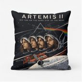 Pink Floyd Pillow Cover - Artemis II See You On The Dark Side Of The Moon