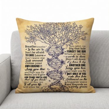 Pink Floyd Pillow Cover - Breathe Lyrics