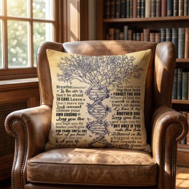 Pink Floyd Pillow Cover - Breathe Lyrics