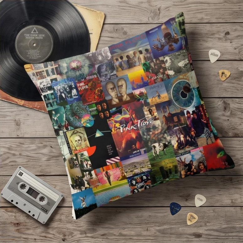 Pink Floyd Pillow Cover - Collage Albums Pink Floyd Pillow Cover - Collage Albums