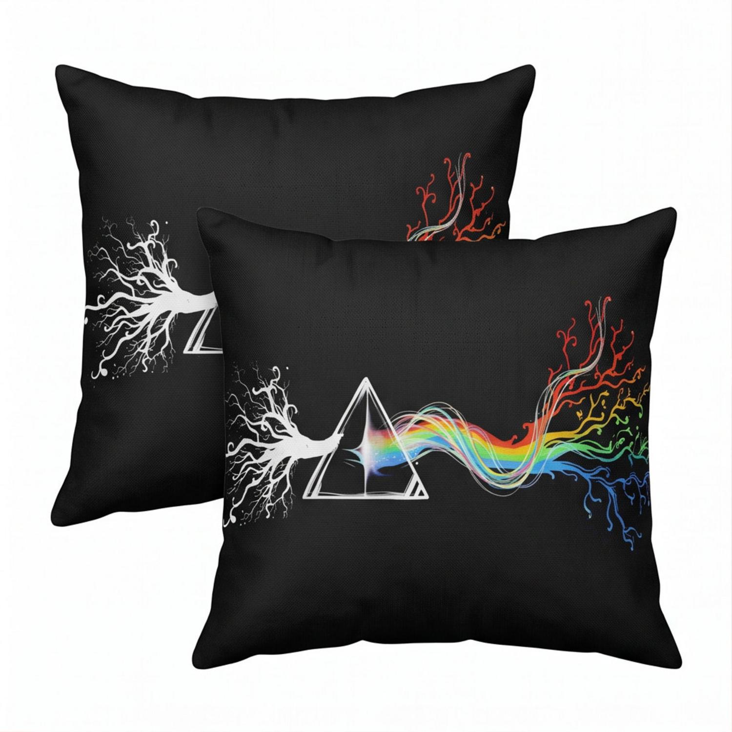 Pink Floyd Pillow Cover - Dark Side Of Roots Prism Pink Floyd Pillow Cover - Dark Side Of Roots Prism