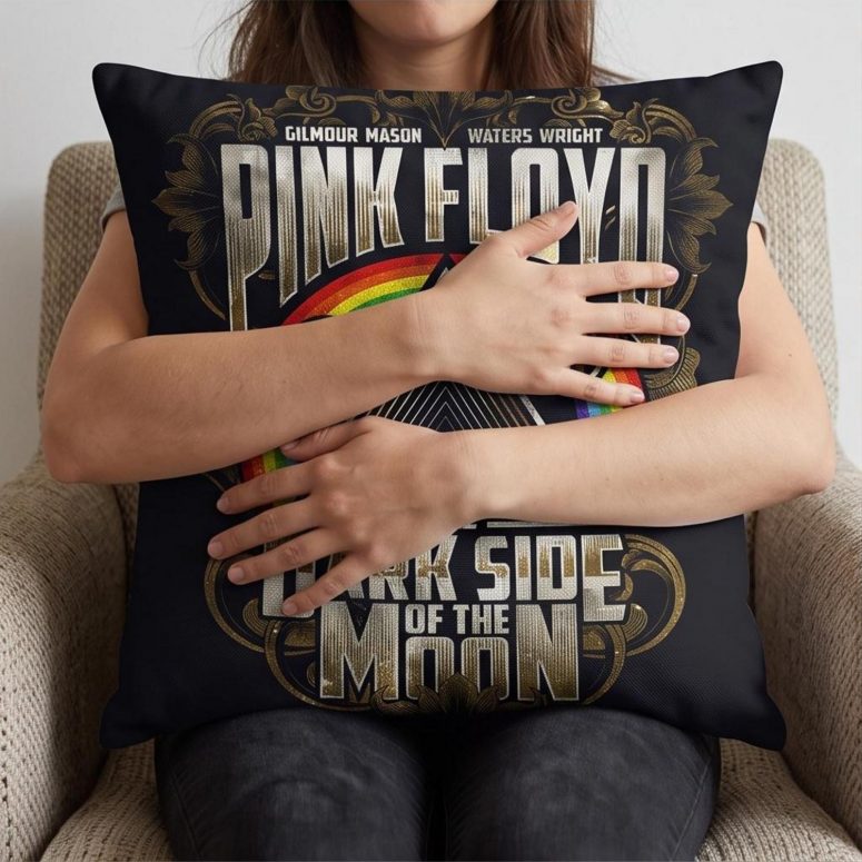 Pink Floyd Pillow Cover - Dark Side Of The Moon 1972 1973 Pink Floyd Pillow Cover - Dark Side Of The Moon 1972 1973