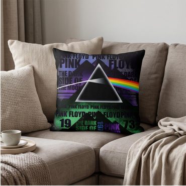 Pink Floyd Pillow Cover - Dark Side of The Moon 1973 Pyramid Prims