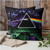 Pink Floyd Pillow Cover - Dark Side of The Moon 1973 Pyramid Prims