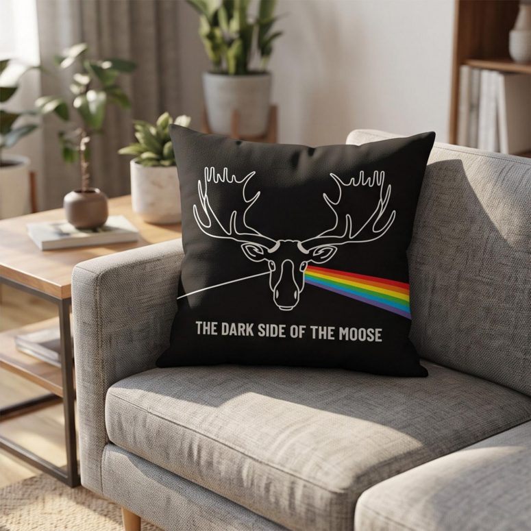 Pink Floyd Pillow Cover - Dark Side Of The Moose