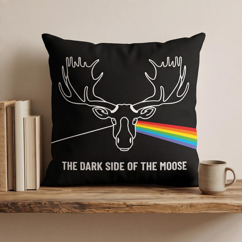Pink Floyd Pillow Cover - Dark Side Of The Moose