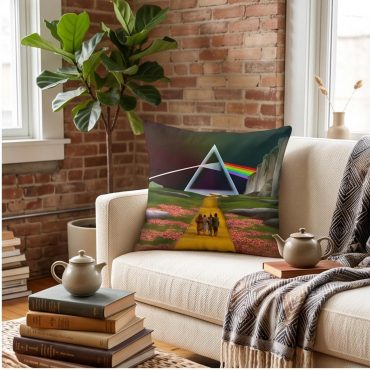 Pink Floyd Pillow Cover - Dark Side of the Rainbow x Wizard of Oz at The Logan Theatre