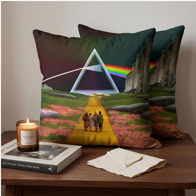 Pink Floyd Pillow Cover - Dark Side of the Rainbow x Wizard of Oz at The Logan Theatre Pink Floyd Pillow Cover - Dark Side of the Rainbow x Wizard of Oz at The Logan Theatre