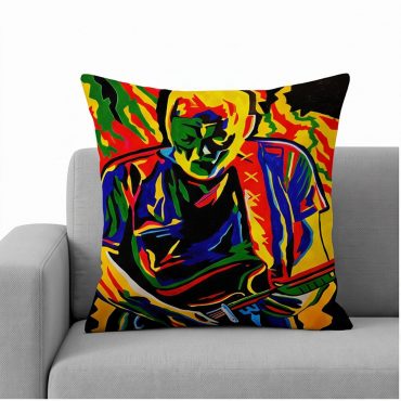 Pink Floyd Pillow Cover - David Gilmour Legend Abstract Art