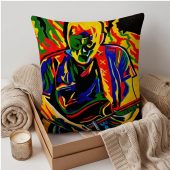 Pink Floyd Pillow Cover - David Gilmour Legend Abstract Art Pink Floyd Pillow Cover - David Gilmour Legend Abstract Art