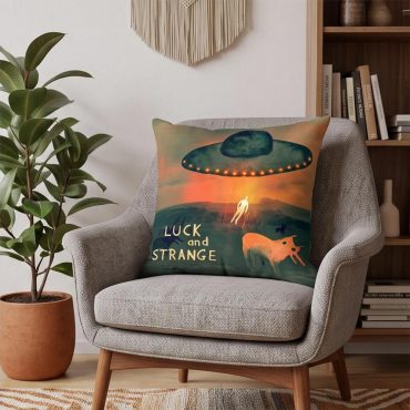 Pink Floyd Pillow Cover - David GIlmour Luck And Strange Dark and Velvet Nights