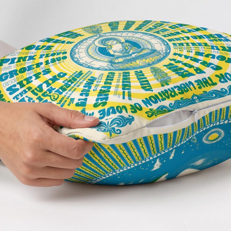 Pink Floyd Pillow Cover - Den Haag Netherlands 1968 Concert