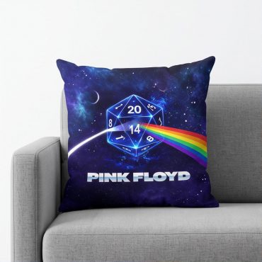 Pink Floyd Pillow Cover - DSOTM x Dungeons and Dragons Dice