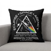 Pink Floyd Pillow Cover - Eclipse Space Agency Exploration of TDSOTM Mission Control London