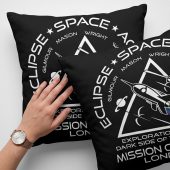 Pink Floyd Pillow Cover - Eclipse Space Agency Exploration of TDSOTM Mission Control London