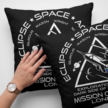 Pink Floyd Pillow Cover - Eclipse Space Agency Exploration of TDSOTM Mission Control London