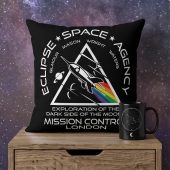 Pink Floyd Pillow Cover - Eclipse Space Agency Exploration of TDSOTM Mission Control London