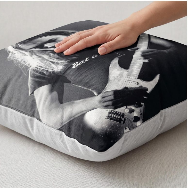 Pink Floyd Pillow Cover - Gilmour at Earls Court with the Black Strat 1973 Pink Floyd Pillow Cover - Gilmour at Earls Court with the Black Strat 1973