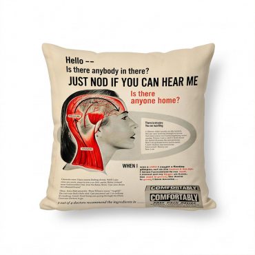Pink Floyd Pillow Cover - Hello Is There Anybody In There Pink Floyd Pillow Cover - Hello Is There Anybody In There