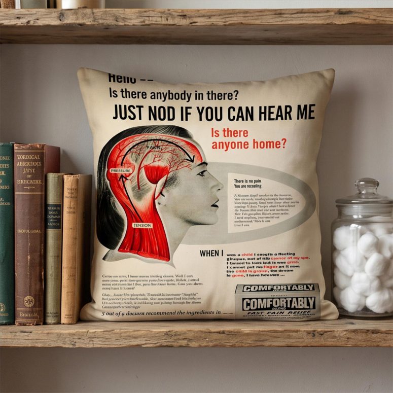 Pink Floyd Pillow Cover - Hello Is There Anybody In There