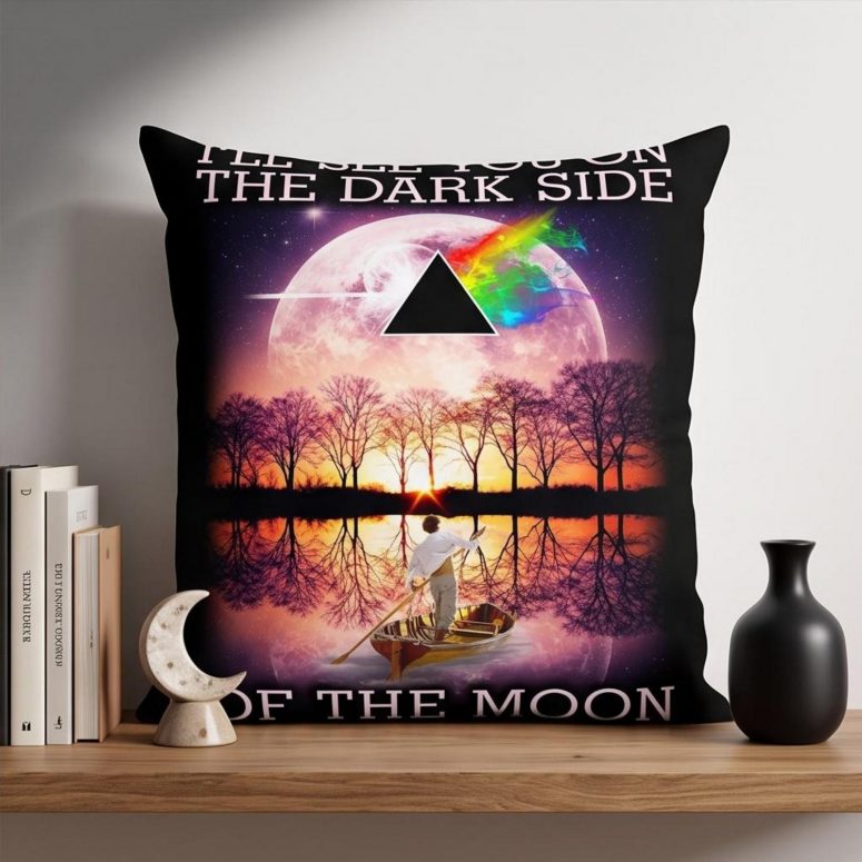Pink Floyd Pillow Cover - I’ll See You On The Dark Side Of The Moon