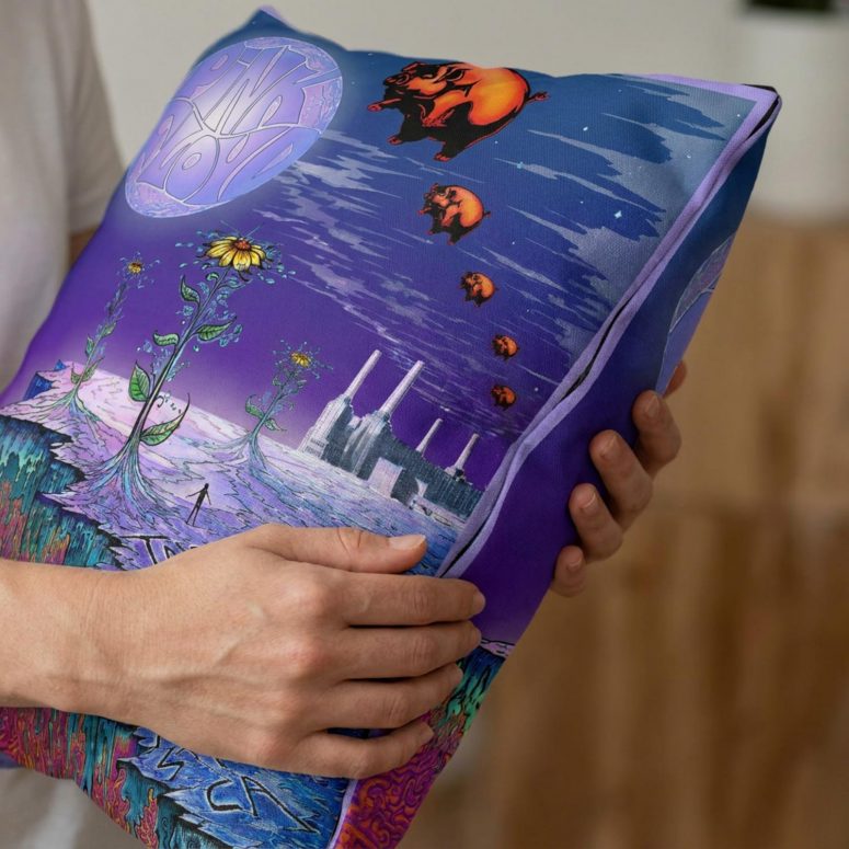 Pink Floyd Pillow Cover - In The Flesh Tour 1977 Anaheim Stadium LA CA Pink Floyd Pillow Cover - In The Flesh Tour 1977 Anaheim Stadium LA CA
