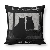 Pink Floyd Pillow Cover - Is There Any Body Out There Funny Witchy Cat