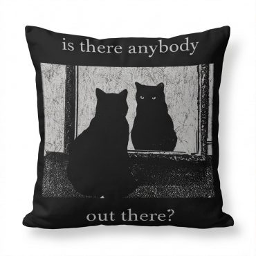 Pink Floyd Pillow Cover - Is There Any Body Out There Funny Witchy Cat