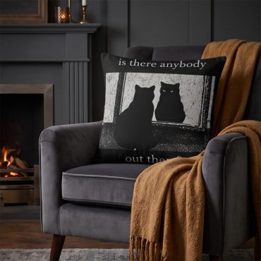 Pink Floyd Pillow Cover - Is There Any Body Out There Funny Witchy Cat