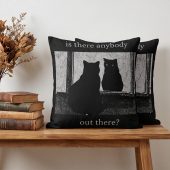 Pink Floyd Pillow Cover - Is There Any Body Out There Funny Witchy Cat