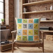 Pink Floyd Pillow Cover - Knebworth Park Bicycle Parts 1975 Pink Floyd Pillow Cover - Knebworth Park Bicycle Parts 1975