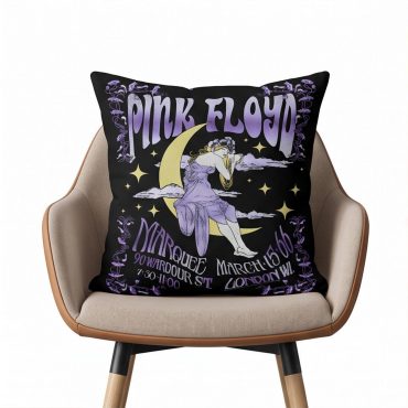Pink Floyd Pillow Cover - Moon Girl Marquee March 15 66 London