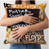 Pink Floyd Pillow Cover - Mother Should I Trust The Government Berlin Wall 1990 Pink Floyd Pillow Cover - Mother Should I Trust The Government Berlin Wall 1990