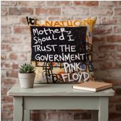 Pink Floyd Pillow Cover - Mother Should I Trust The Government Berlin Wall 1990 Pink Floyd Pillow Cover - Mother Should I Trust The Government Berlin Wall 1990