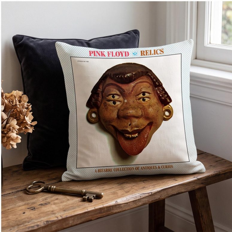 Pink Floyd Pillow Cover - Pink Floyd A Bizarre Collection The Relics Mask 1971