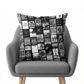 Pink Floyd Pillow Cover - Pink Floyd Artwork Poster Collage Black White