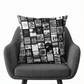 Pink Floyd Pillow Cover - Pink Floyd Artwork Poster Collage Black White