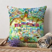 Pink Floyd Pillow Cover - Pink Floyd in concert at Pompeii Watercolor Pink Floyd Pillow Cover - Pink Floyd in concert at Pompeii Watercolor