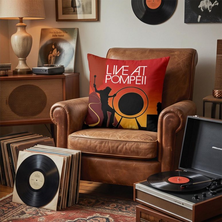 Pink Floyd Pillow Cover - Pink Floyd Live At Pompeii