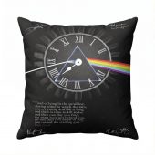 Pink Floyd Pillow Cover - Pink Floyd quote Time Art Pre Signed